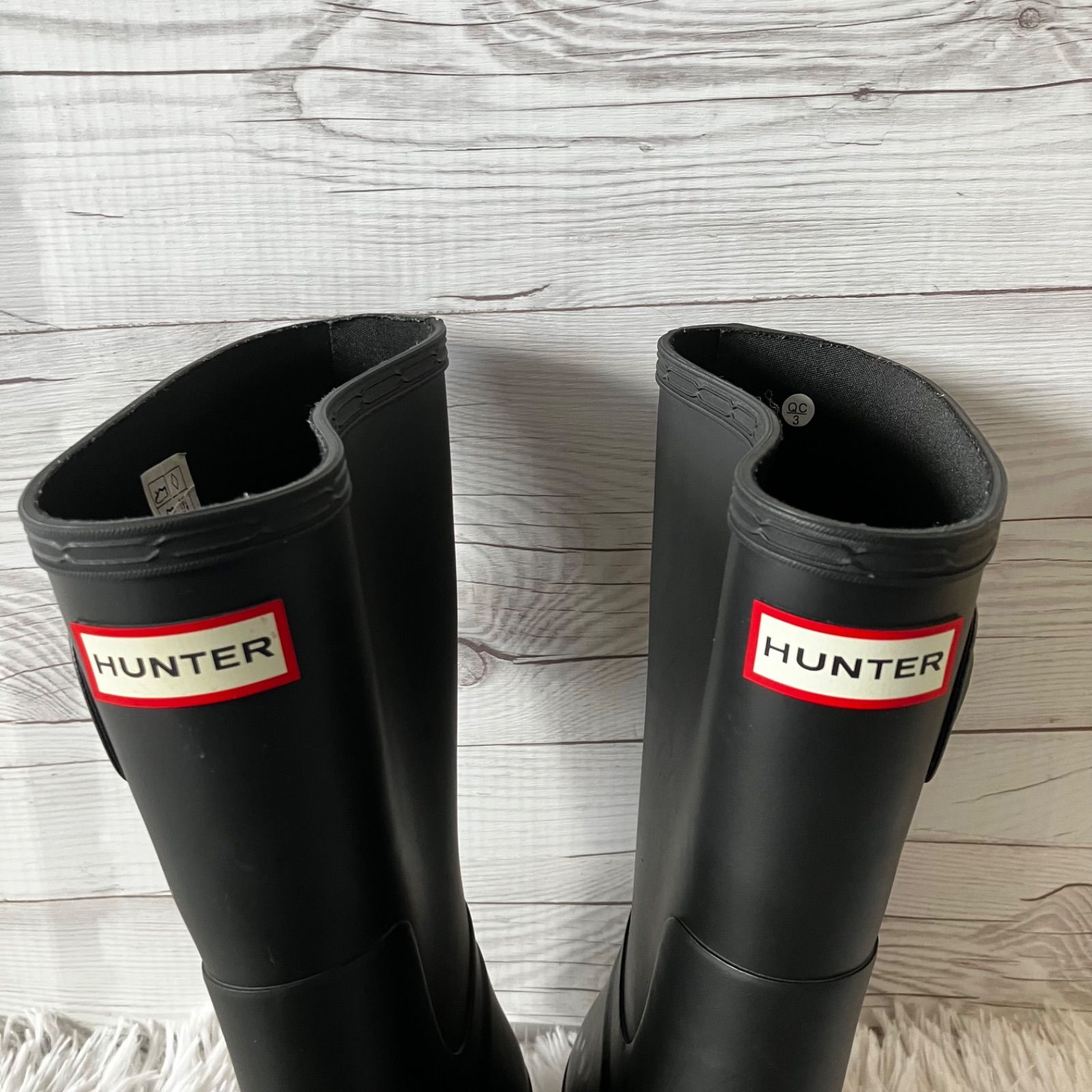 HUNTER レインブーツ ブラック 長靴 ハンター ロングブーツ メンズ