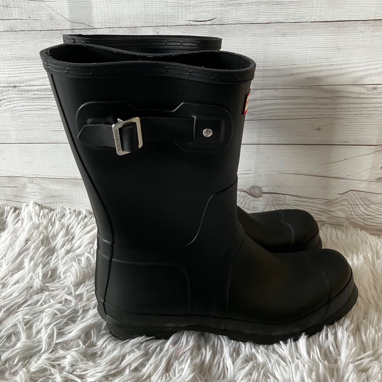 HUNTER レインブーツ ブラック 長靴 ハンター ロングブーツ メンズ