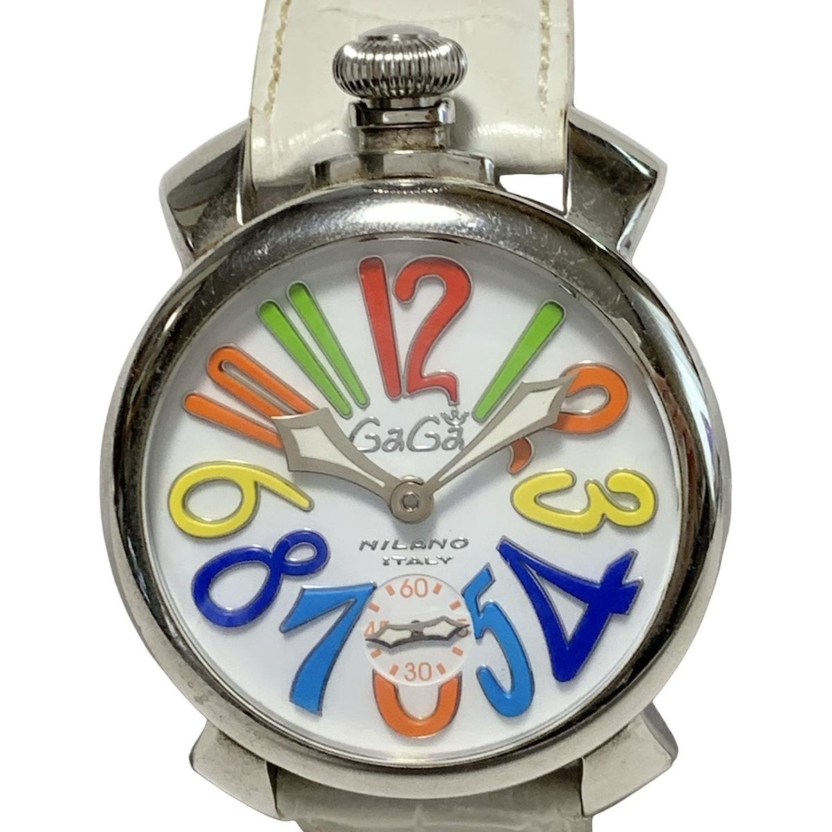 GAGA MILANO(ガガミラノ) 腕時計 マヌアーレ48 メンズ 型押し加工/裏