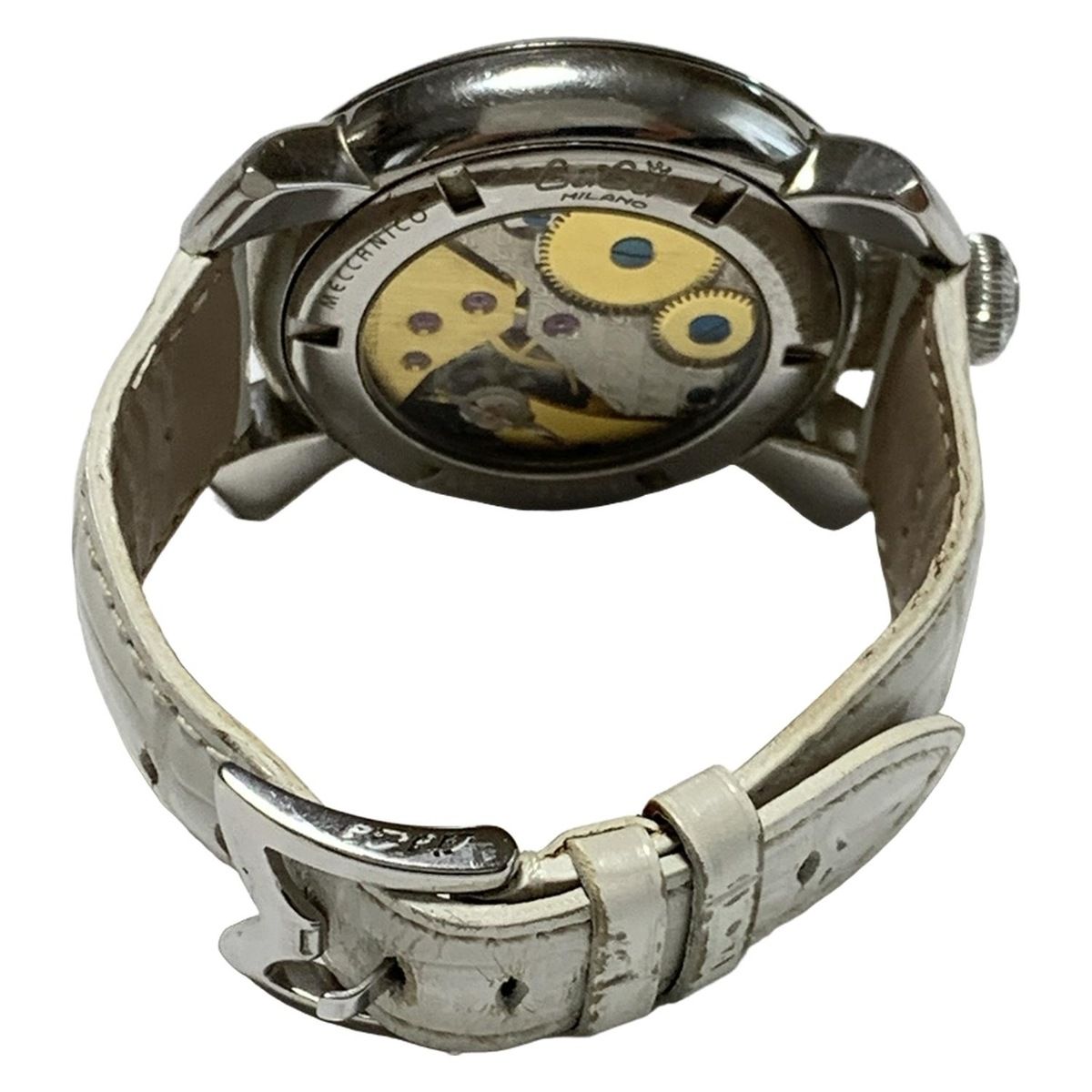 GAGA MILANO(ガガミラノ) 腕時計 マヌアーレ48 メンズ 型押し加工/裏