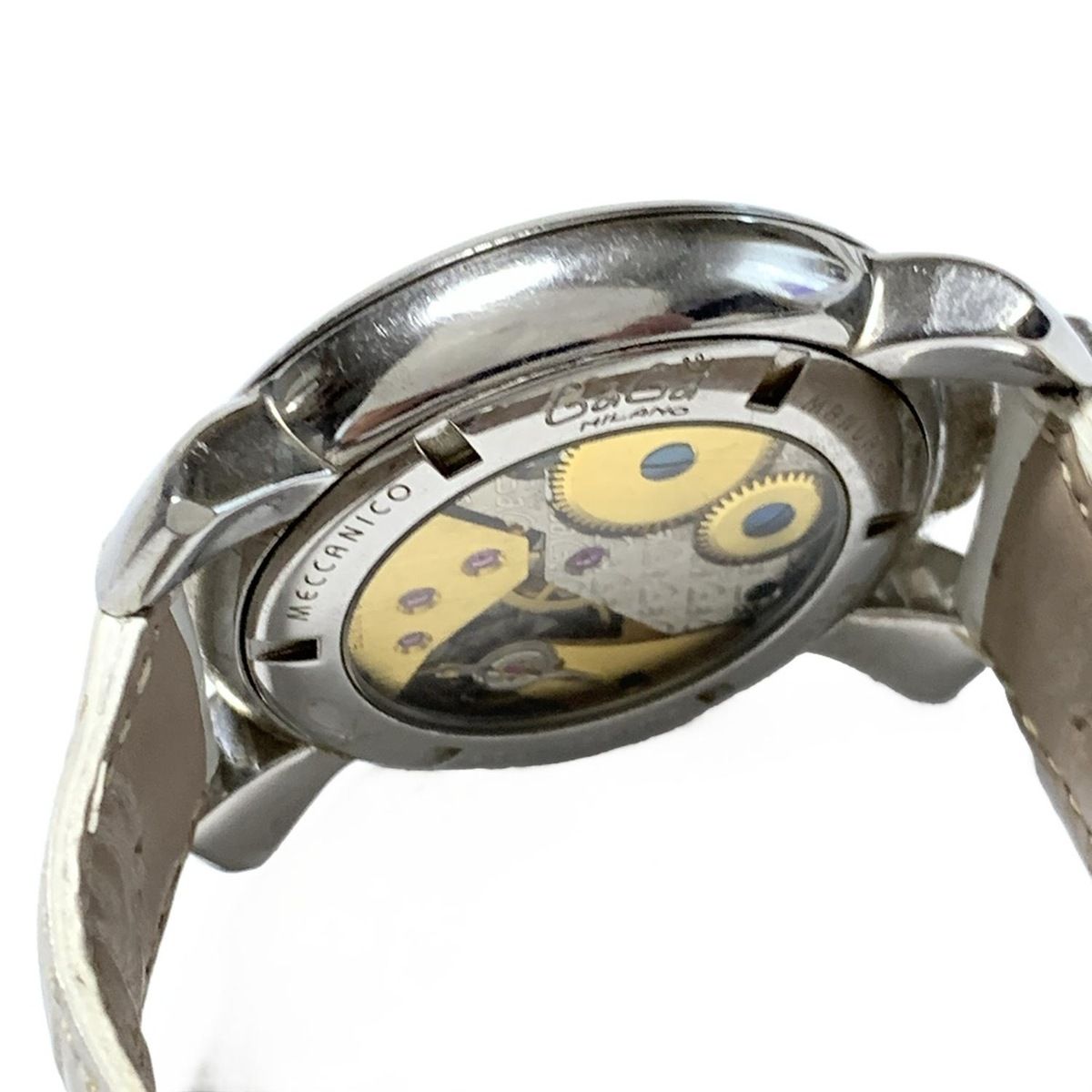 GAGA MILANO(ガガミラノ) 腕時計 マヌアーレ48 メンズ 型押し加工/裏