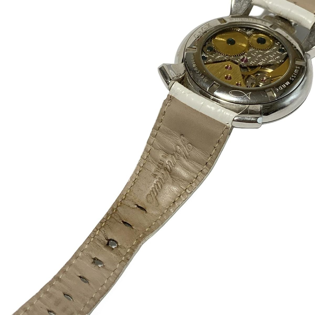 GAGA MILANO(ガガミラノ) 腕時計 マヌアーレ48 メンズ 型押し加工/裏