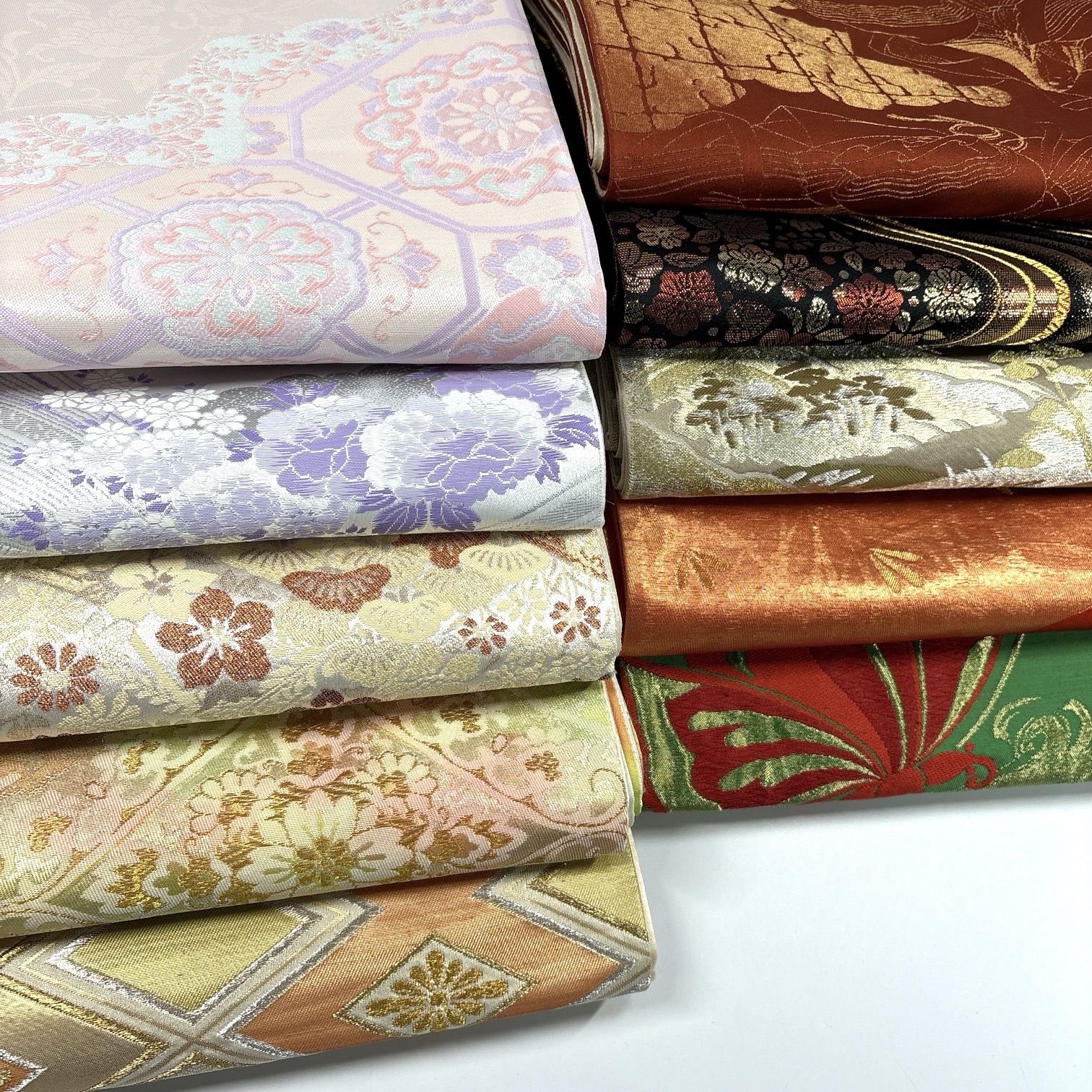 袋帯 10枚 ポリエステル 帯まとめ売り 同梱購入歓迎 リメイク用 着付け