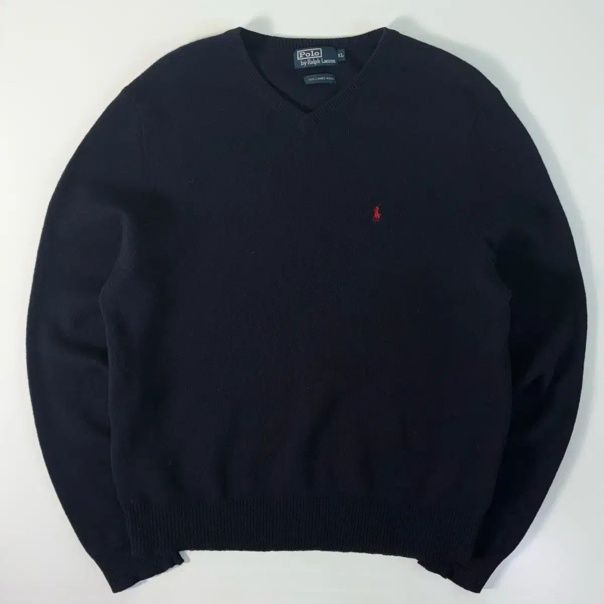 POLO ポロ ラルフローレン 刺繍 ラムウール Vネック ニット