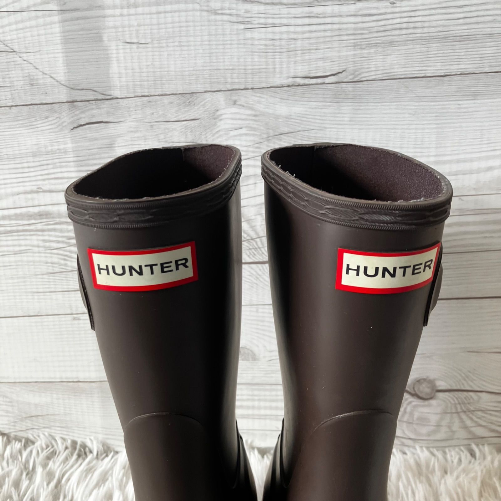 ハンター HUNTER レインブーツ 長靴 レインシューズ ブーツ ブラウン