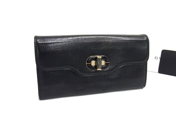 BVLGARI ブルガリ 財布 イザベラロッセリーニ - ブラック レザー レディース 二つ折り 長財布 ゴールド金具 美品【本物保証】 BVLGARI ブルガリ 財布 イザベラロッセリーニ - ブラック レザー