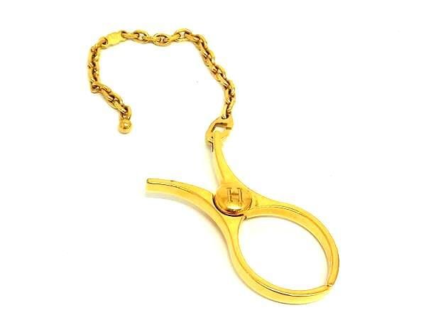 HERMES エルメス グローブホルダー フィルー - ゴールド メタル ユニ