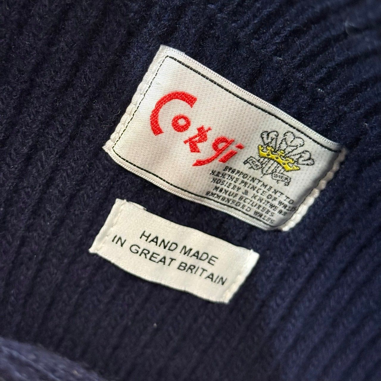 corgi コーギー カシミヤドライバーズニット L ネイビー 15035 - メルカリ