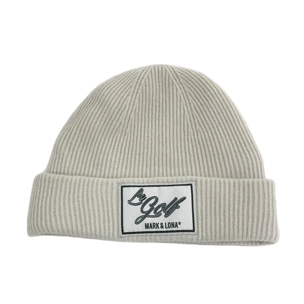 MARK LONA マークアンドロナ ニット帽 ベージュ系 ゴルフウェア ストスト