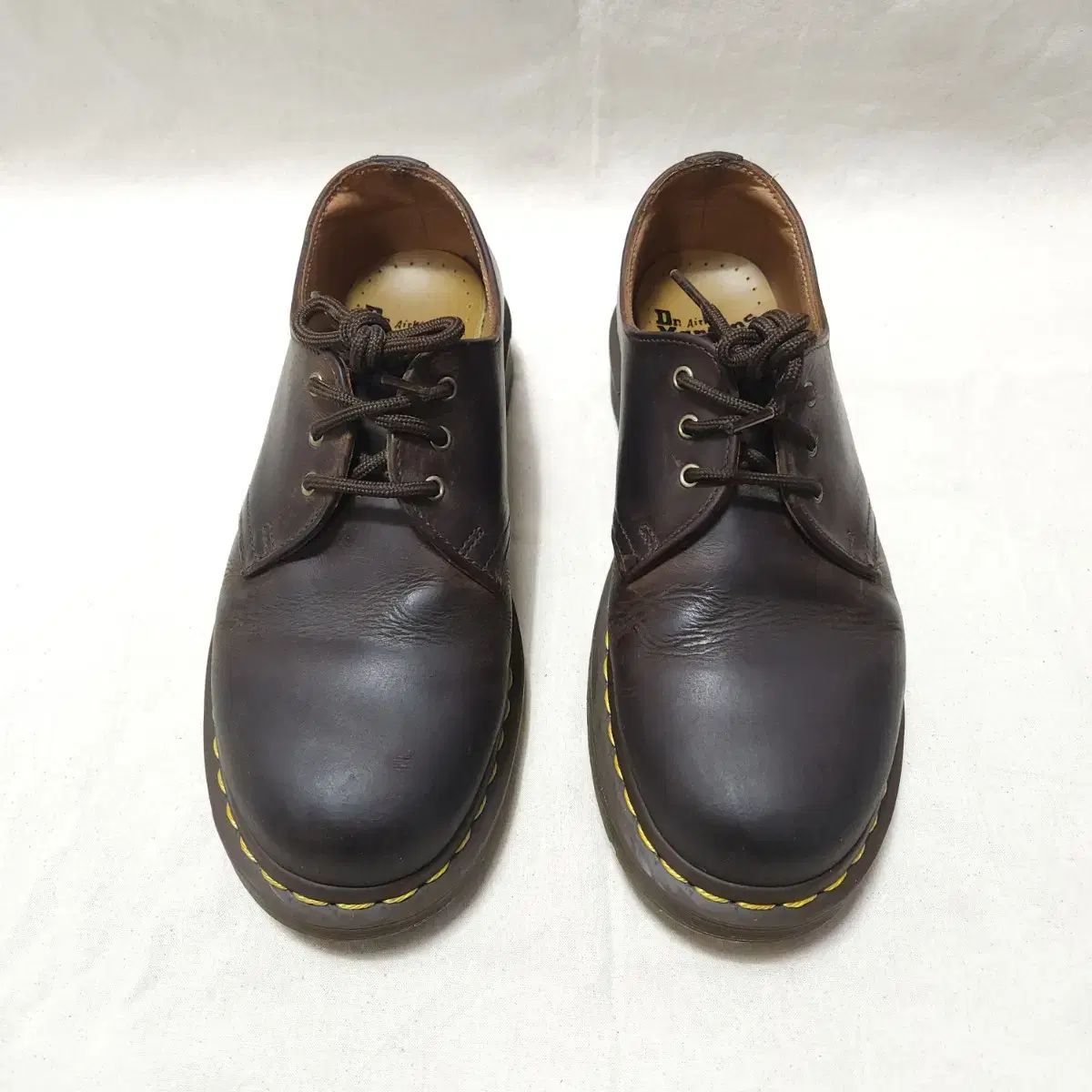 6 UK DR MARTENS ドクターマーチン 1461 ブラウン 3ホール 250 255 レディース