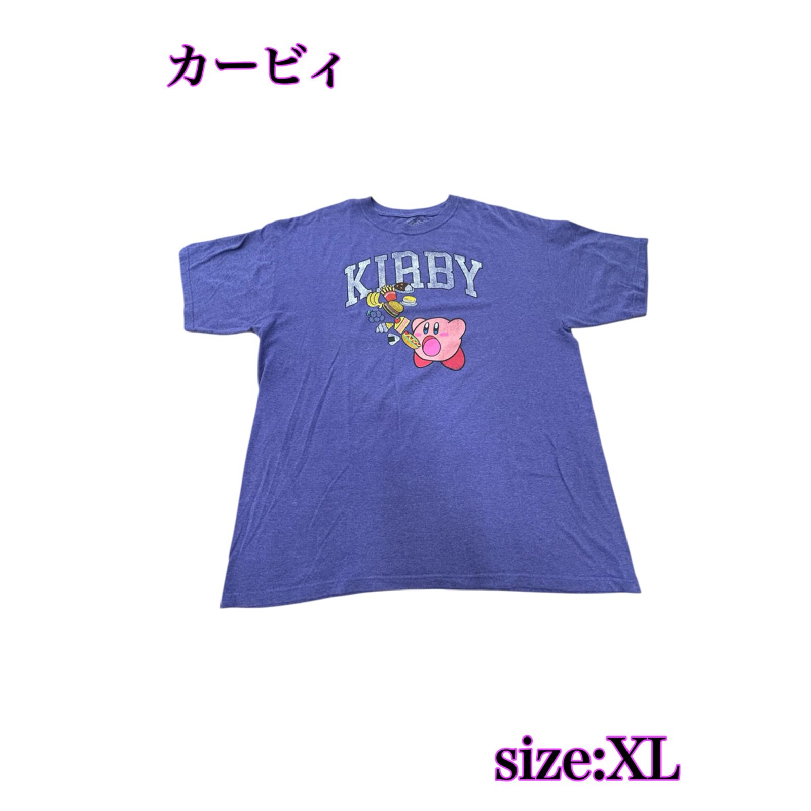 【フォローで半額】星のカービィ　Tシャツ　半袖　M USA古着　アイボリー US古着】星のカービィ 半袖 Tシャツ ビッグサイズ Nintendo公式 - メルカリ