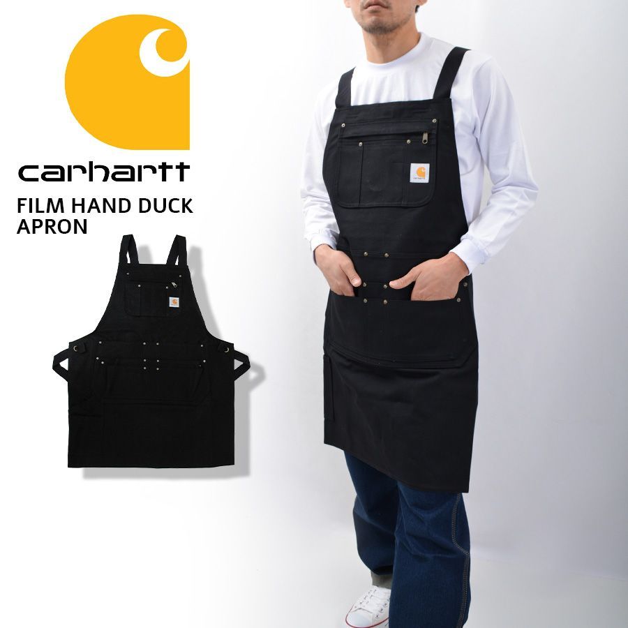 Carhartt カーハート エプロン メンズ レディース ツールエプロン フィルムハンド カフェエプロン 作業着 丈夫 前掛け 作業エプロン 106667 103439 BLACK ブラック【新品・正規品】