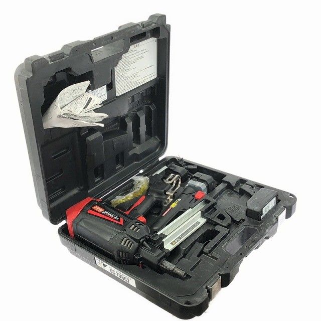 MAX マックス 6 V 充電式ガスネイラ GS-738 C 2 バッテリ 1.5 Ah 充電器 ケース付 ガス式鋲打機 ガス式鋲打ち機 ピン打機119462