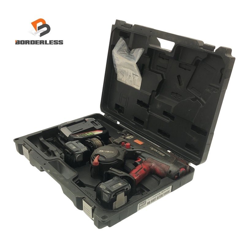 品 MAX マックス リバータイヤ 鉄筋結束機 14 4 V RB 440 T B 2 CA 1440 A バッテリー 充電器 ケース付 ツインタイア119447
