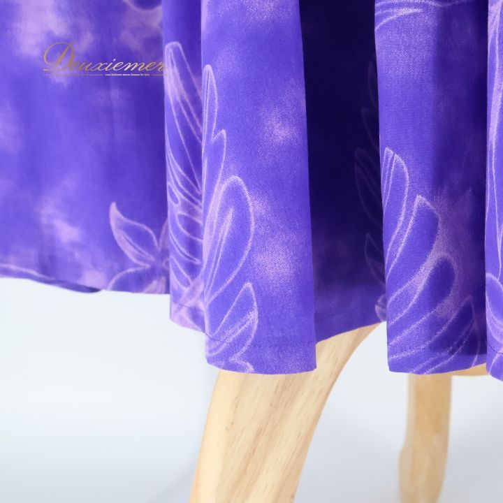 【美品 日本製 フラダンス衣装】パープル Paondor ワンピース ドレス 紫 フラダンス 衣装 ワンピース ドレス パープル系 パンドール 日本製
