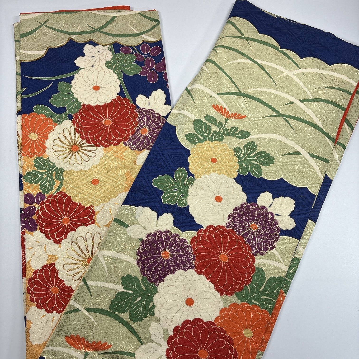 振袖 4枚 正絹 着物まとめ売り 同梱購入歓迎 リメイク用 着付け練習用