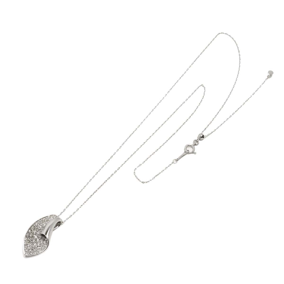 ダイヤ 0.70 ct ネックレス 45 cm K 18 WG ホワイトゴールド 750 Diamond Necklace