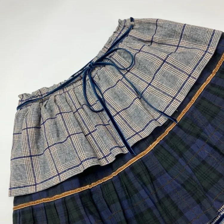 美品】ピンクハウス チェック柄 ネル 段々スカート - メルカリ