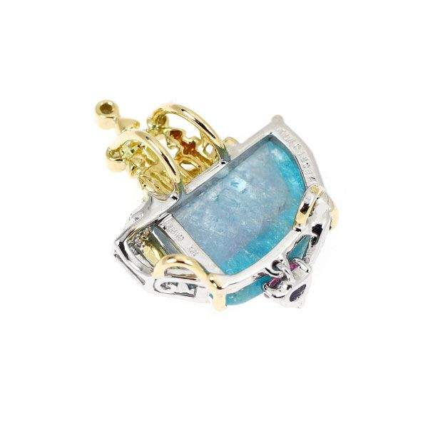 希少 K18YG/WG バイカラーパライバトルマリン ピンクサファイア