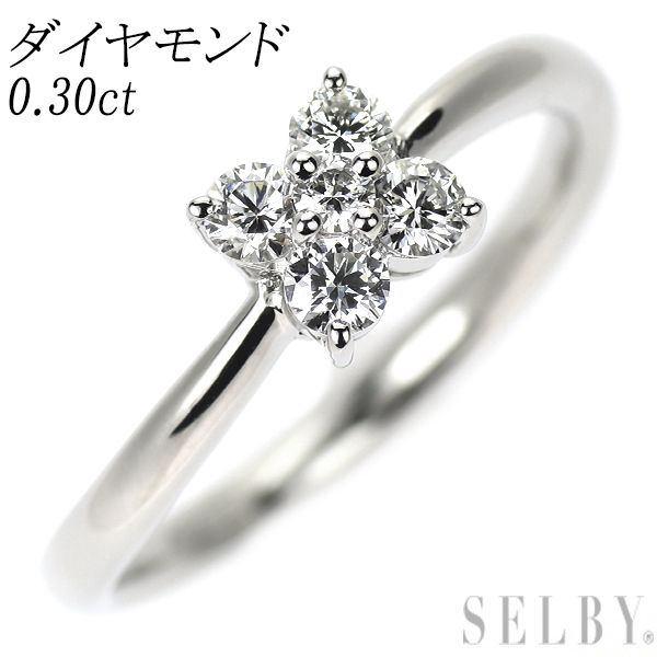 Pt900 ダイヤモンド リング 0.30ct フラワー - メルカリ