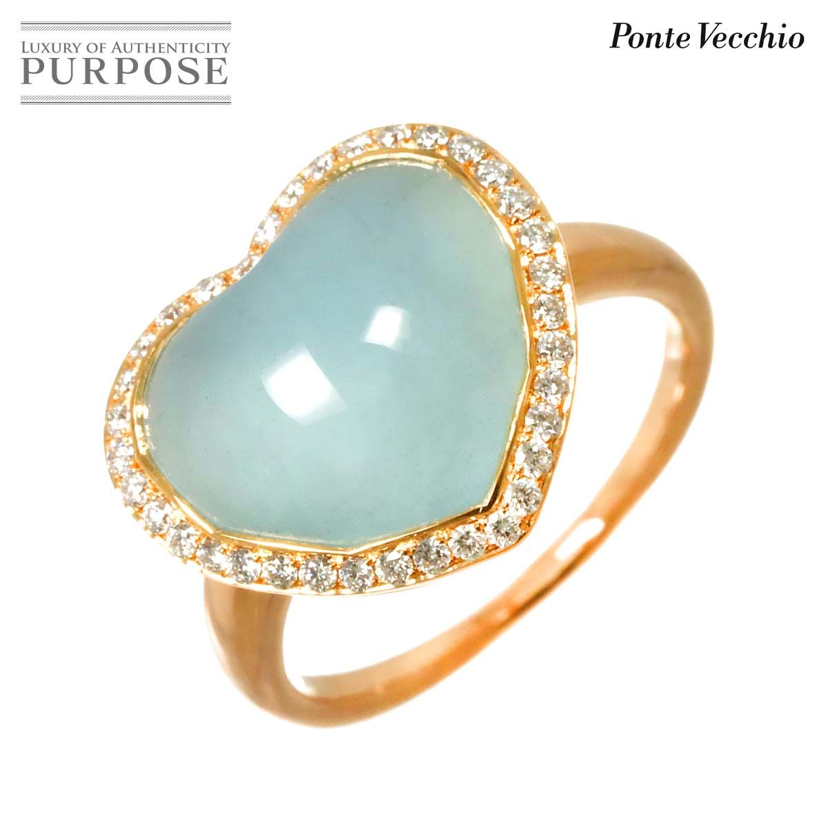 ポンテヴェキオ Ponte Vecchio 13号 リング クォーツ 5.45 ct ダイヤ 0.26 K 18 PG ピンクゴールド 750 指輪 Ring