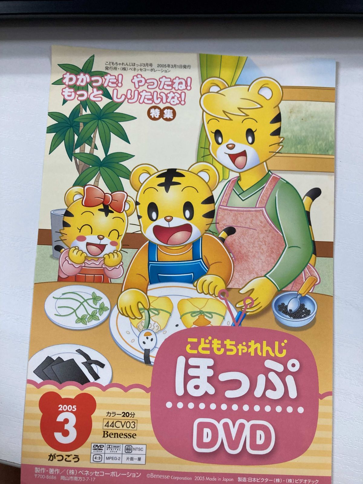 こどもちゃれんじ ほっぷ DVD 2005 3がつごう わかった！やったね
