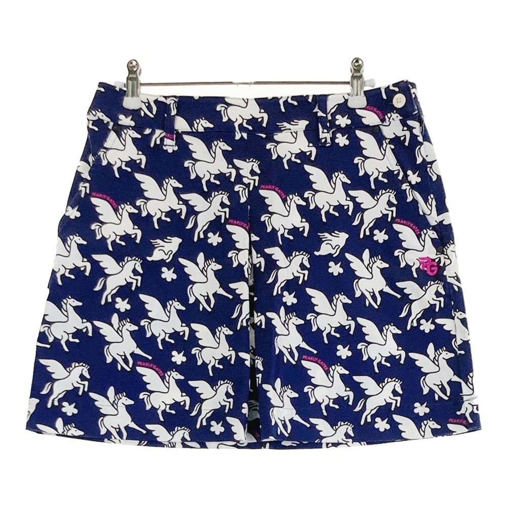 サイズ 1 PEARLY GATES パーリーゲイツ スカート 馬柄 ネイビー系 ゴルフウェア レディース ストスト