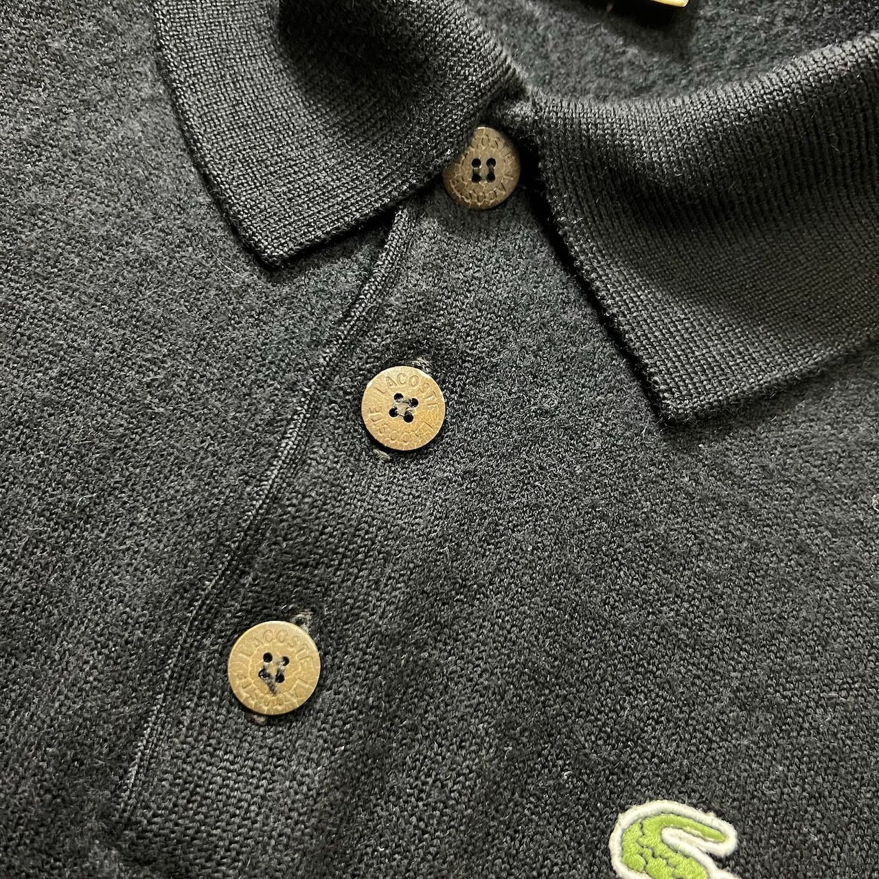 80s France LACOSTE ウール ワンポイントロゴ フレラコ ニット