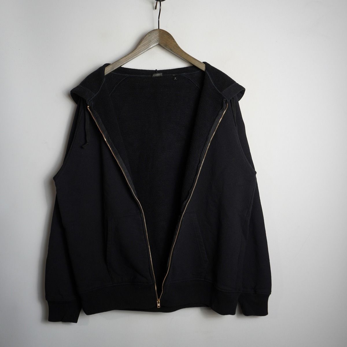 美品 24AW COMOLI コモリ COTTON SWEAT ZIP PARKA コットン 裏毛 