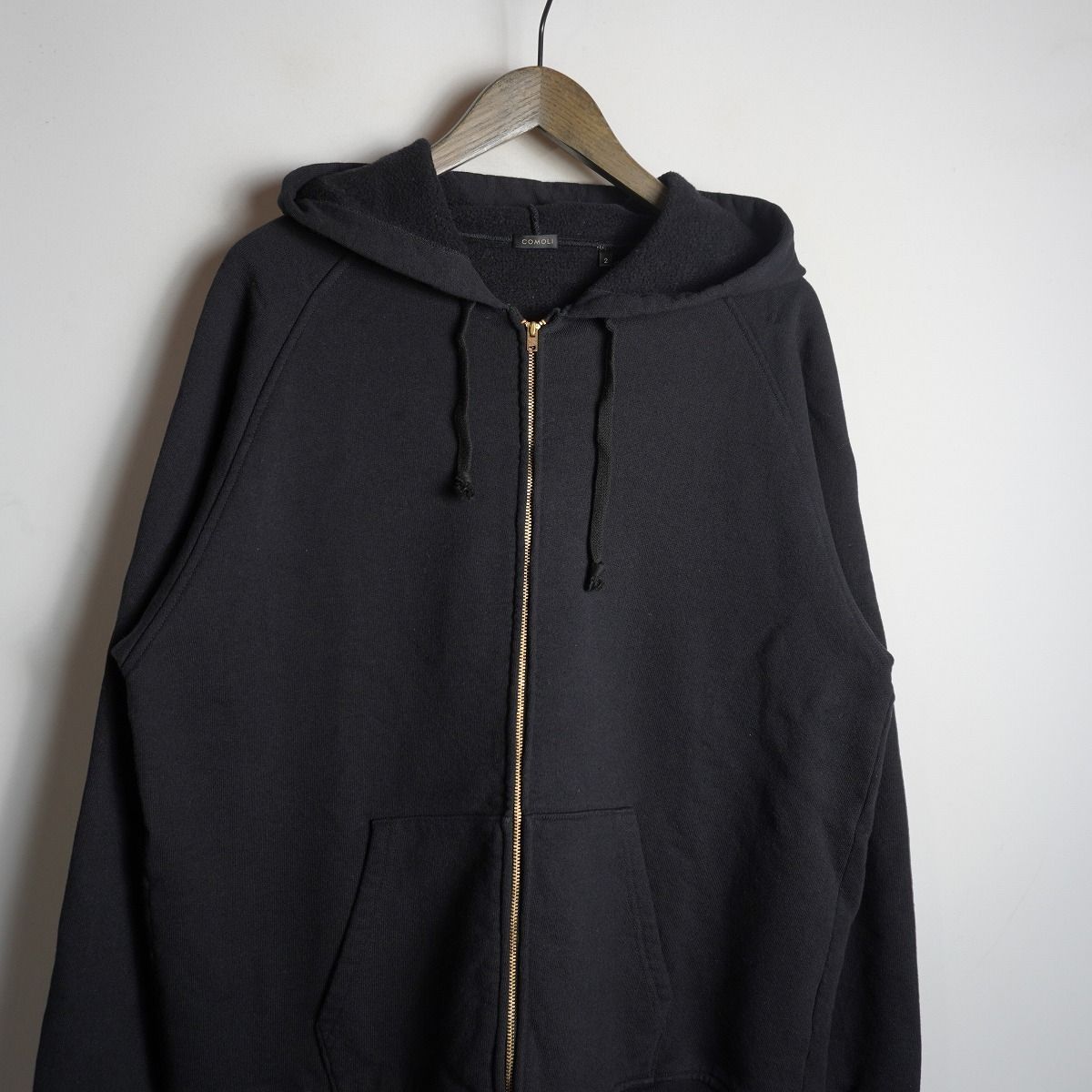 美品 24AW COMOLI コモリ COTTON SWEAT ZIP PARKA コットン 裏毛 