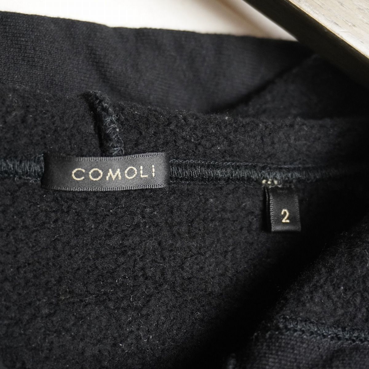 美品 24AW COMOLI コモリ COTTON SWEAT ZIP PARKA コットン 裏毛 