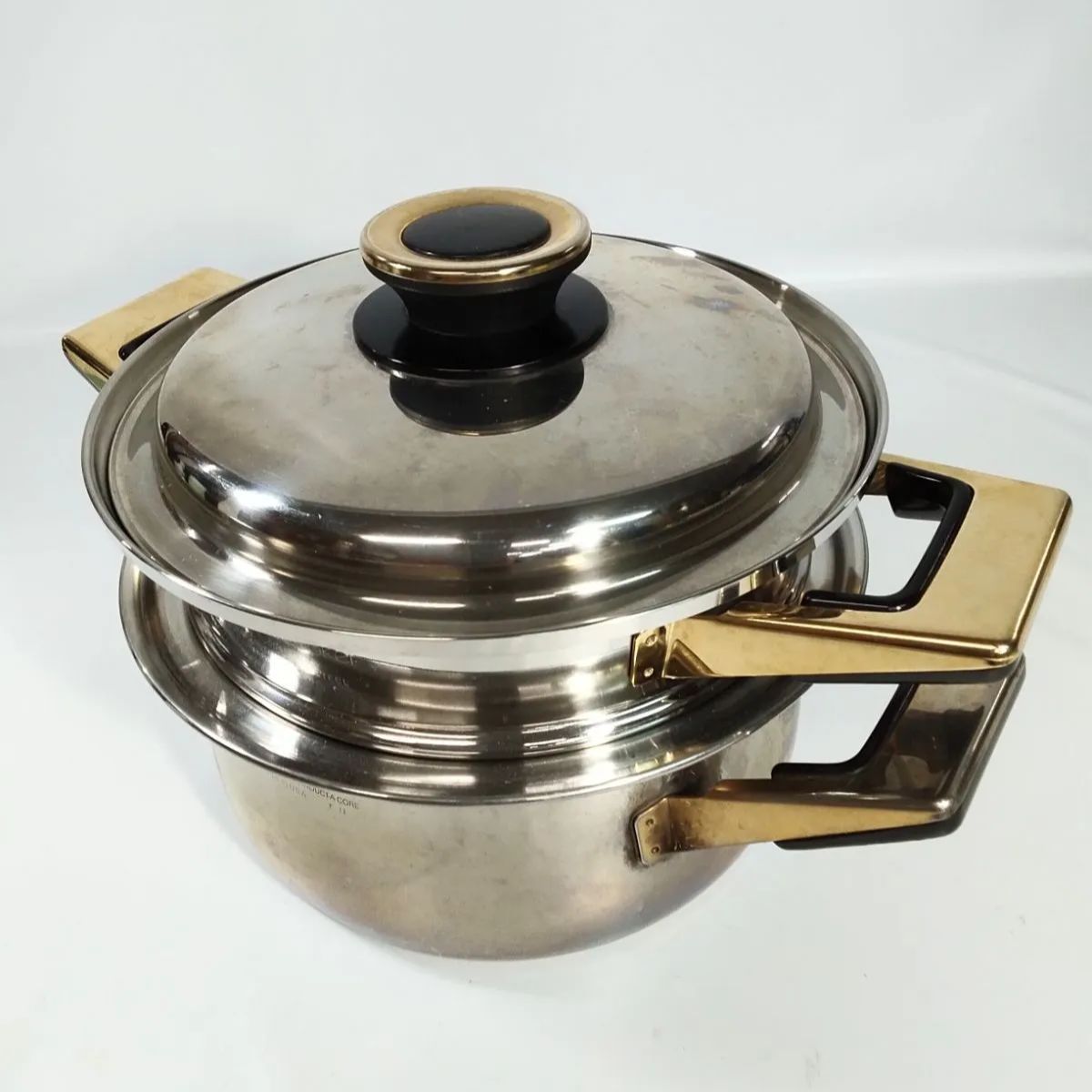 【美品】タッパーウェア レインボークッカープレミアム22cm両手鍋 タッパーウェア Tupperware レインボークッカー両手鍋23cm(深型鍋)＋