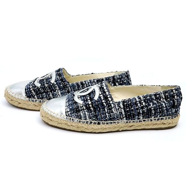 広尾店】シャネル CHANEL エスパドリーユ レディース フラットシューズ