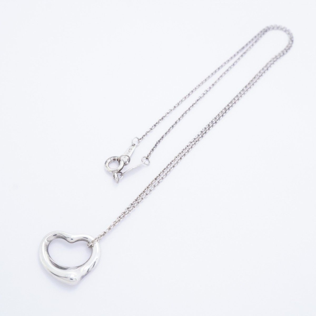 5job0568】ティファニー ネックレス オープンハート シルバー925【中古