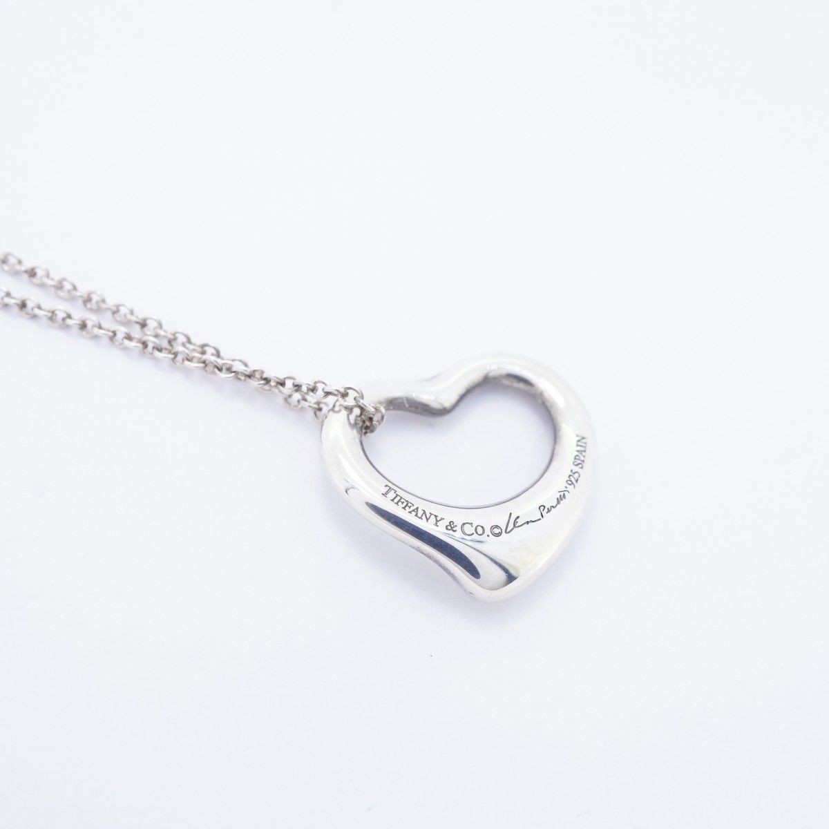 5job0568】ティファニー ネックレス オープンハート シルバー925【中古