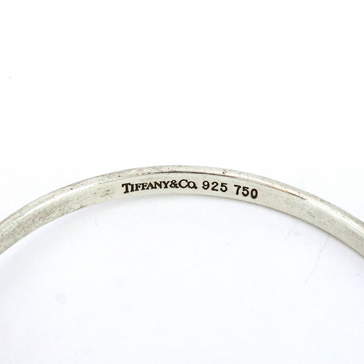 5job0574】ティファニー バングル フック＆アイ K18YG イエロー