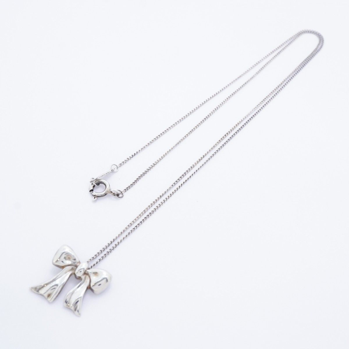5job0587】ティファニー ネックレス リボン シルバー925【中古