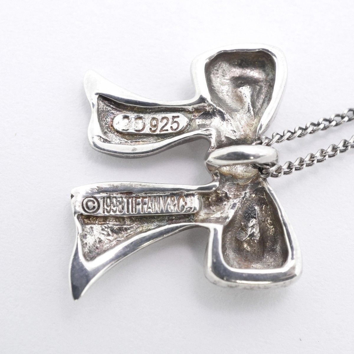 5job0587】ティファニー ネックレス リボン シルバー925【中古