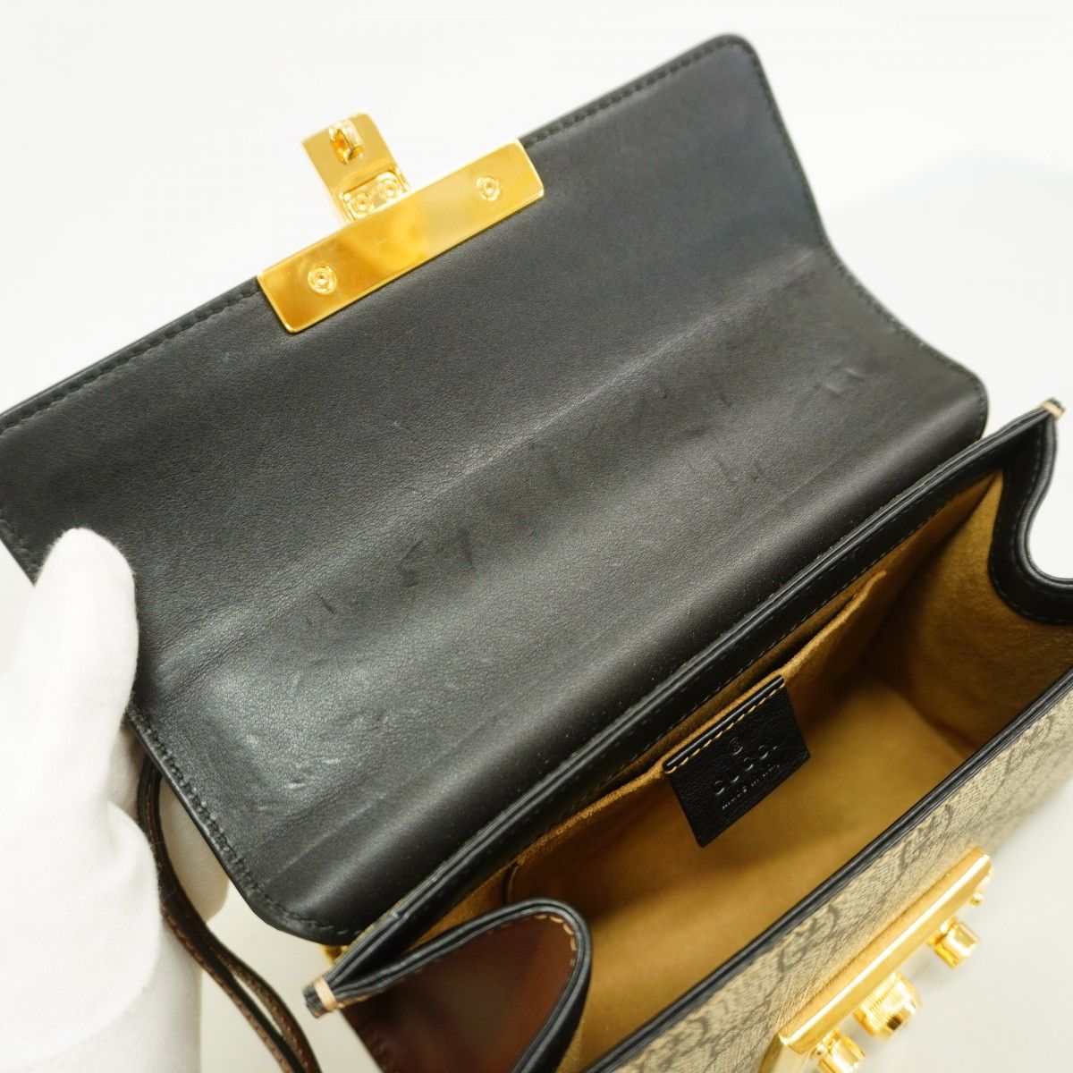 5oe5953】グッチ ショルダーバッグ GGスプリーム 409487 PVC レザー