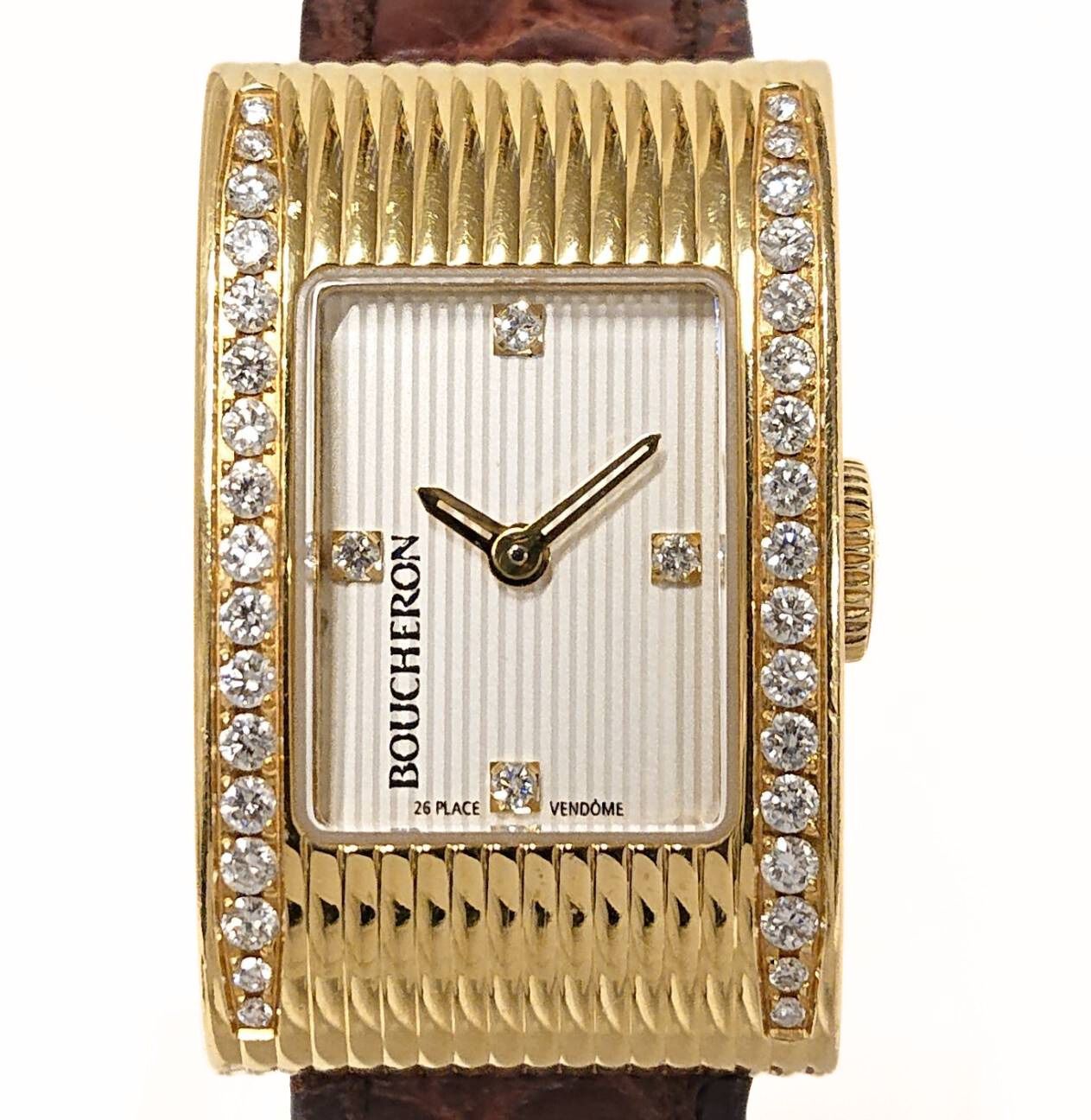 BOUCHERON REFLET MENS WA0095105 QUARTZ ブシュロン リフレ クォーツ K18YG メンズ 腕時計 箱・保証書・取扱説明書 BOUCHERON REFLET MENS WA0095105 QUARTZ ブシュロン リフレ クォーツ