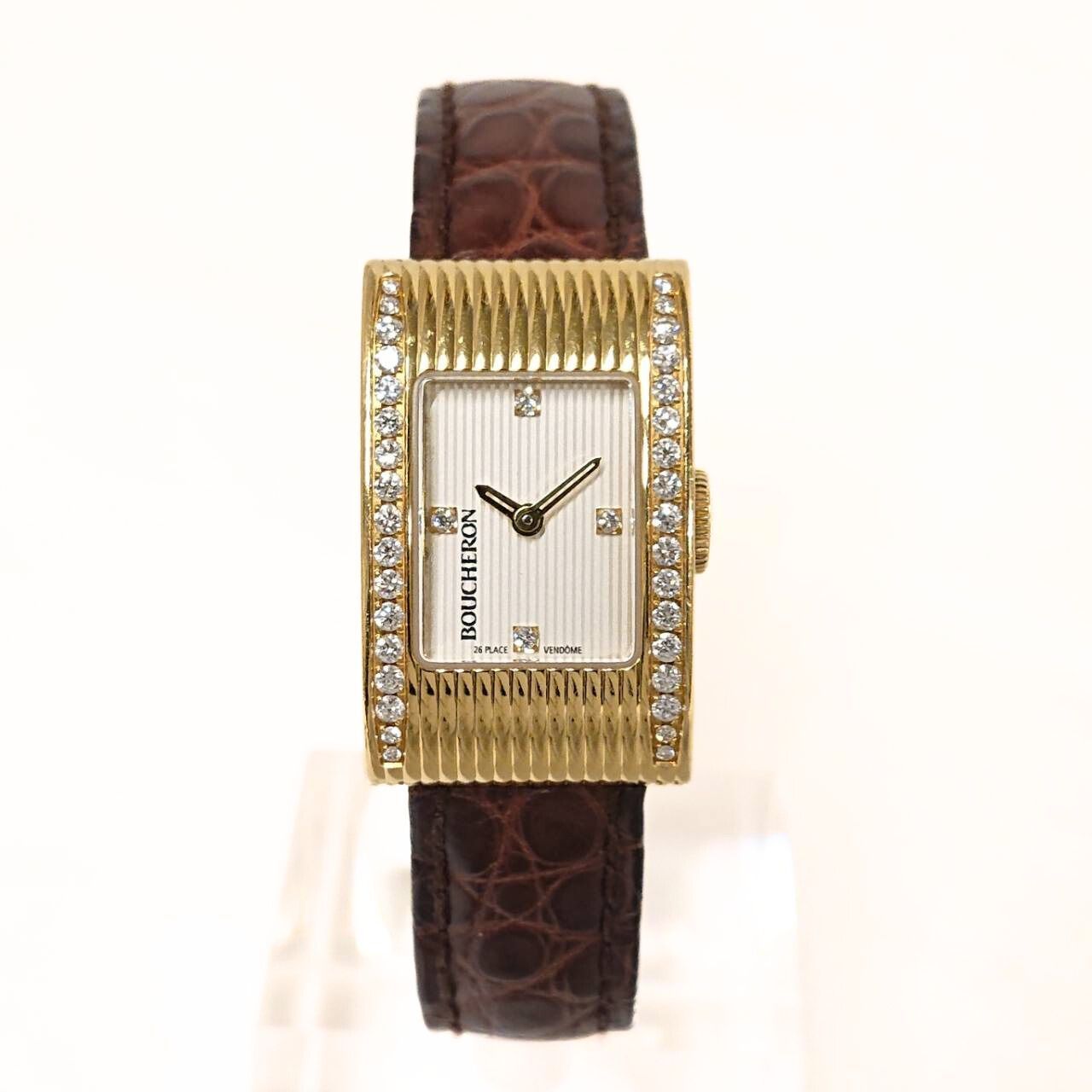 BOUCHERON REFLET MENS WA0095105 QUARTZ ブシュロン リフレ クォーツ K18YG メンズ 腕時計 箱・保証書・取扱説明書 BOUCHERON REFLET MENS WA0095105 QUARTZ ブシュロン リフレ クォーツ
