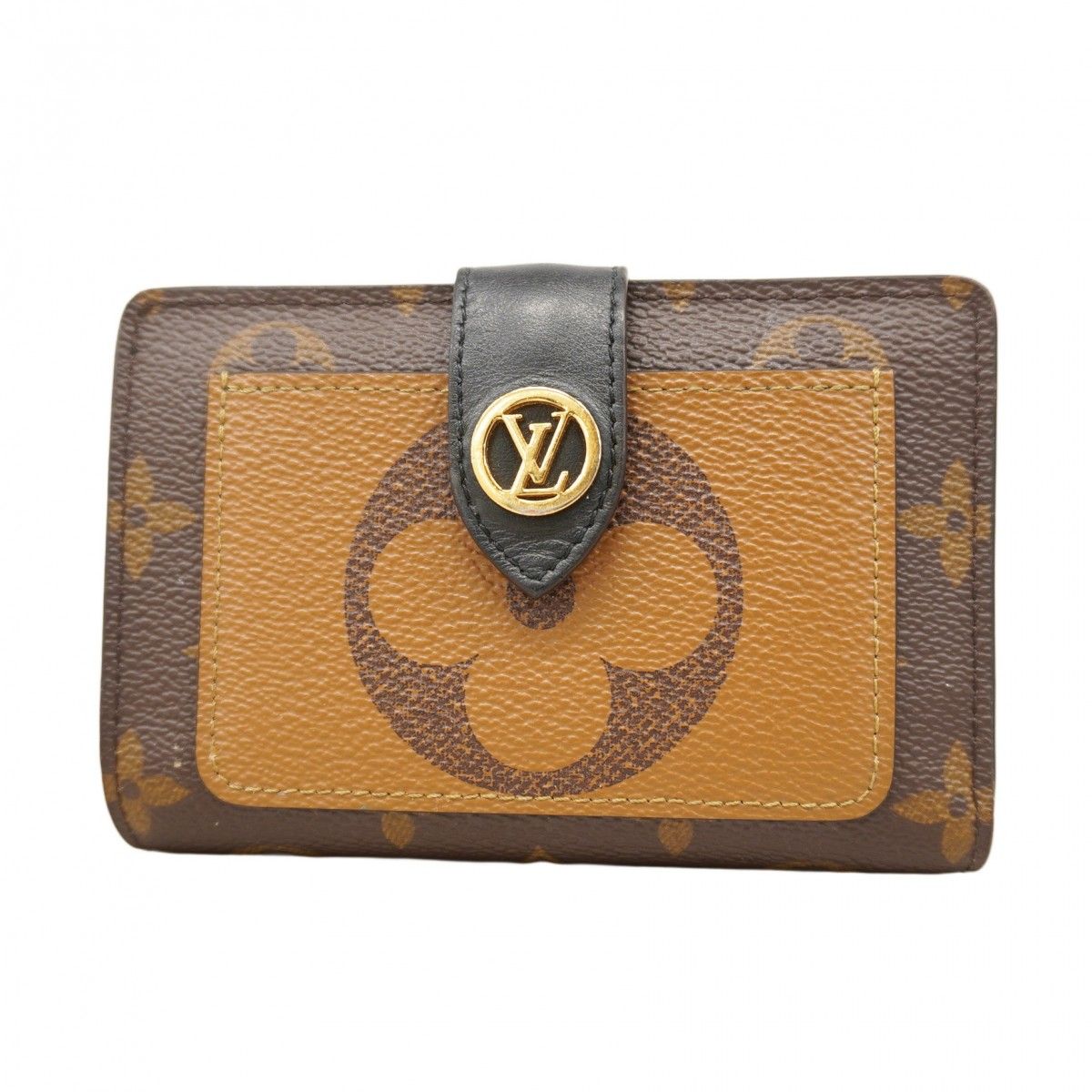 5 oe 6195 ルイヴィトン 財布 モノグラム リバース ポルトフォイユジュリエット M 69432 ブラウン レディース
