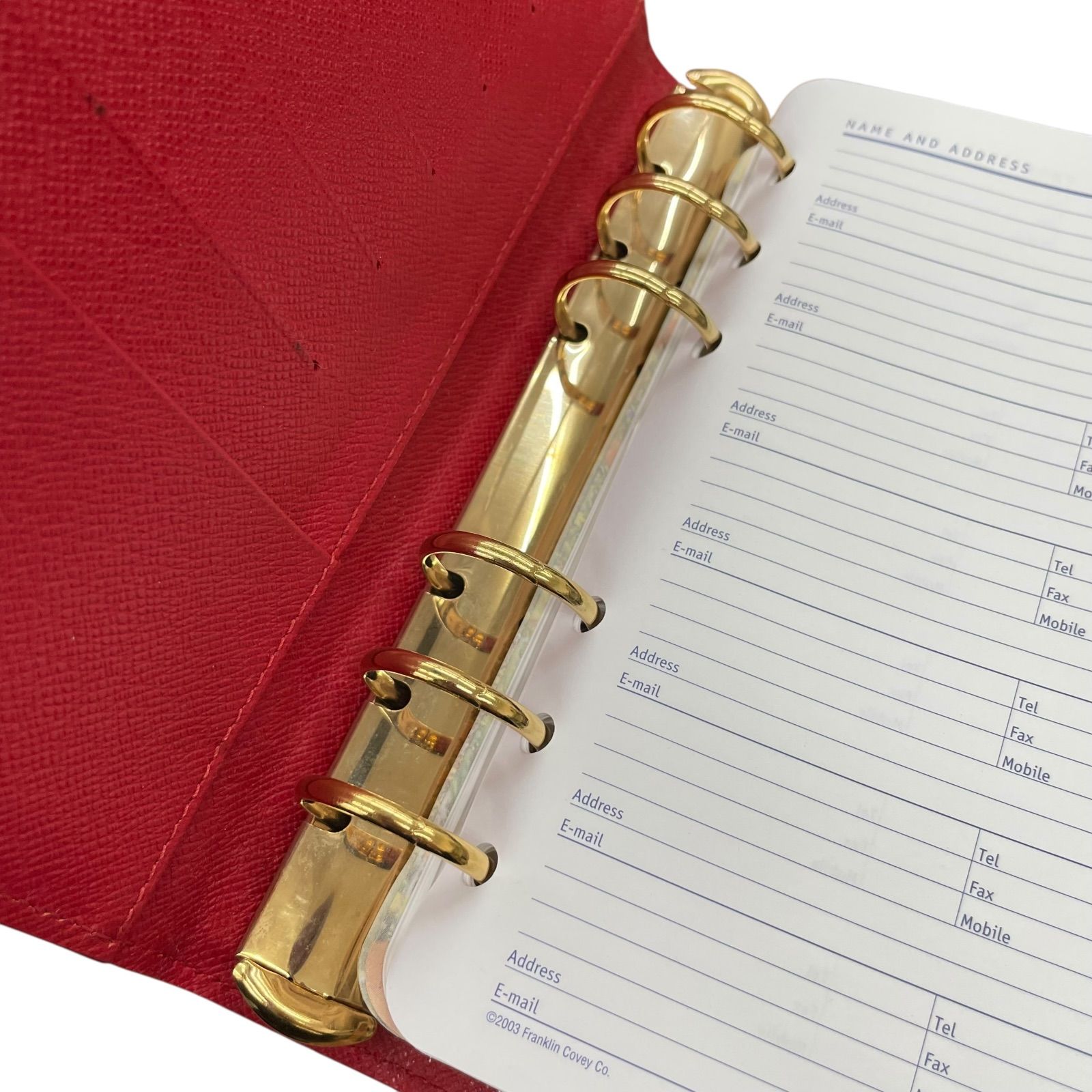  EM 1202 ルイヴィトン LOUIS VUITTO アジェンダ R 2004 E 手帳 レッド 赤 エピ 手帳 手帳 日記 家計簿