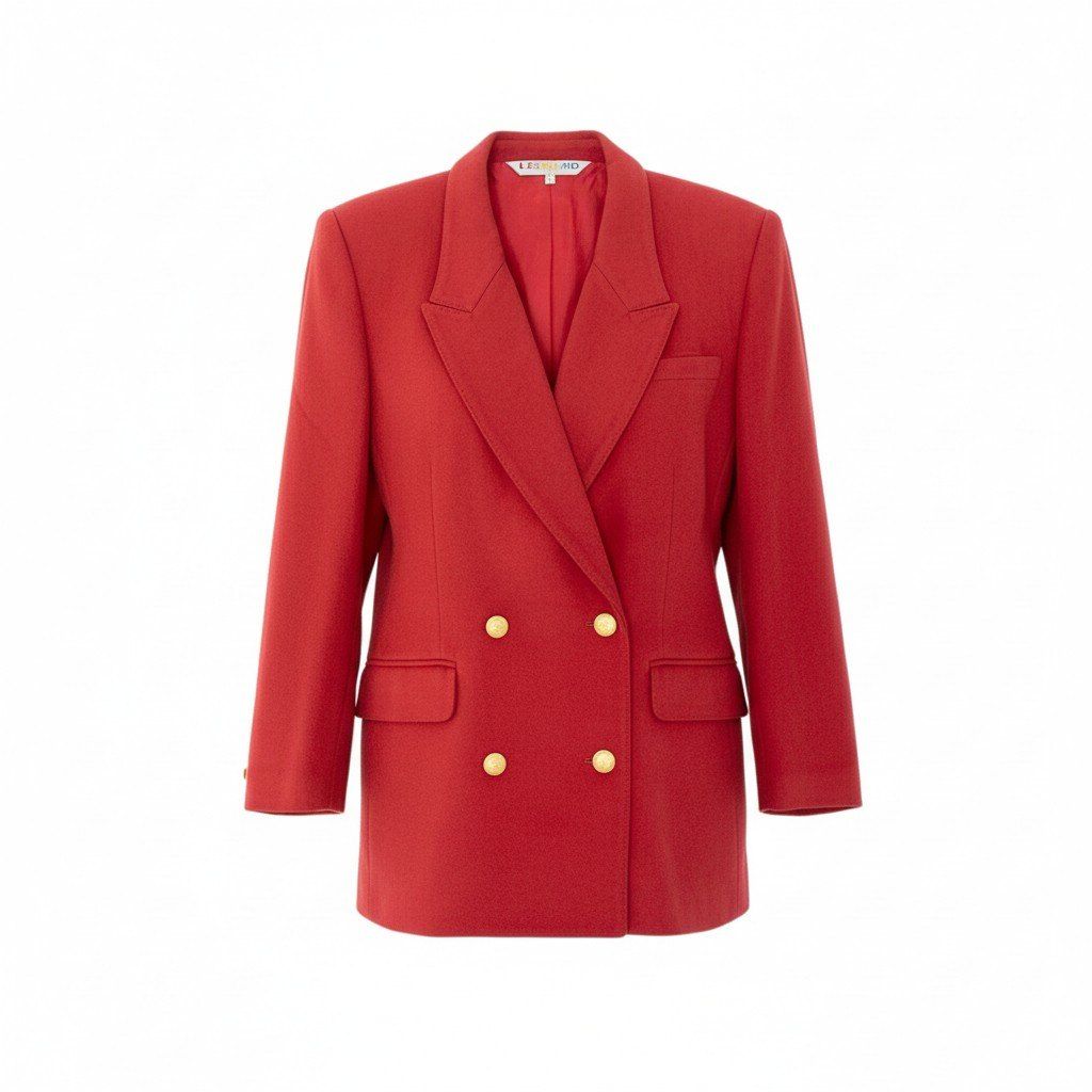 レオナール　カシミヤジャケット　赤 15Ⅼ1 LEONARD レオナール テーラードジャケット ブレザー カシミヤ