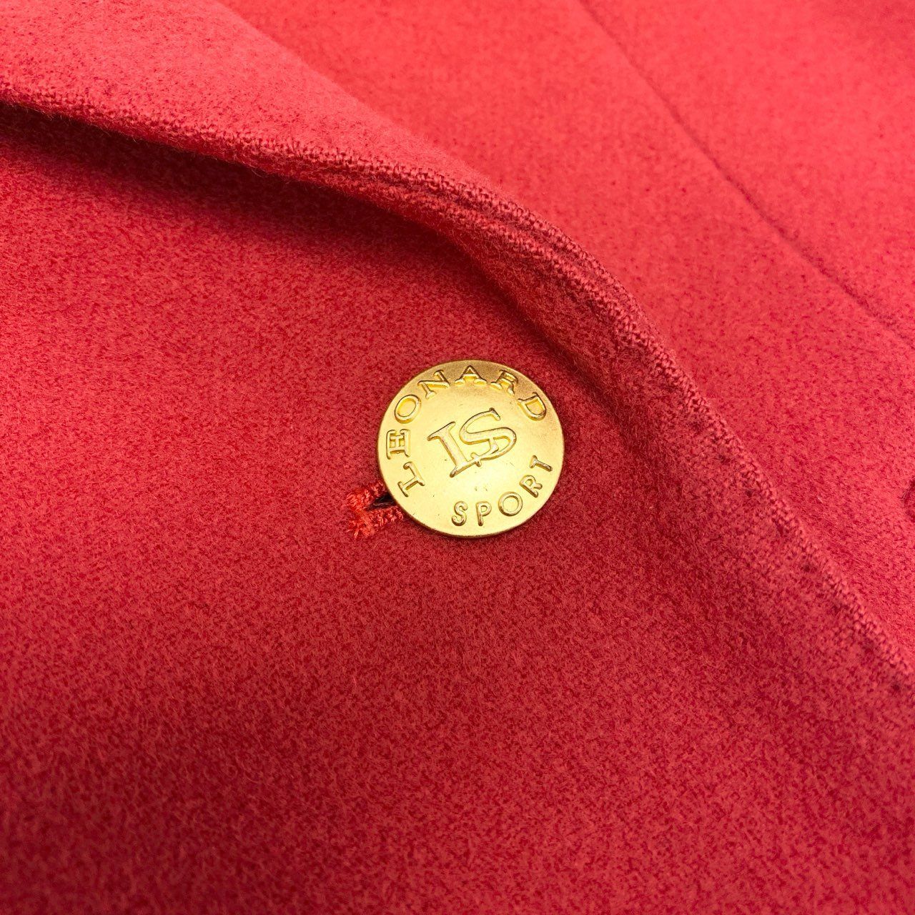 レオナール　カシミヤジャケット　赤 15Ⅼ1 LEONARD レオナール テーラードジャケット ブレザー カシミヤ