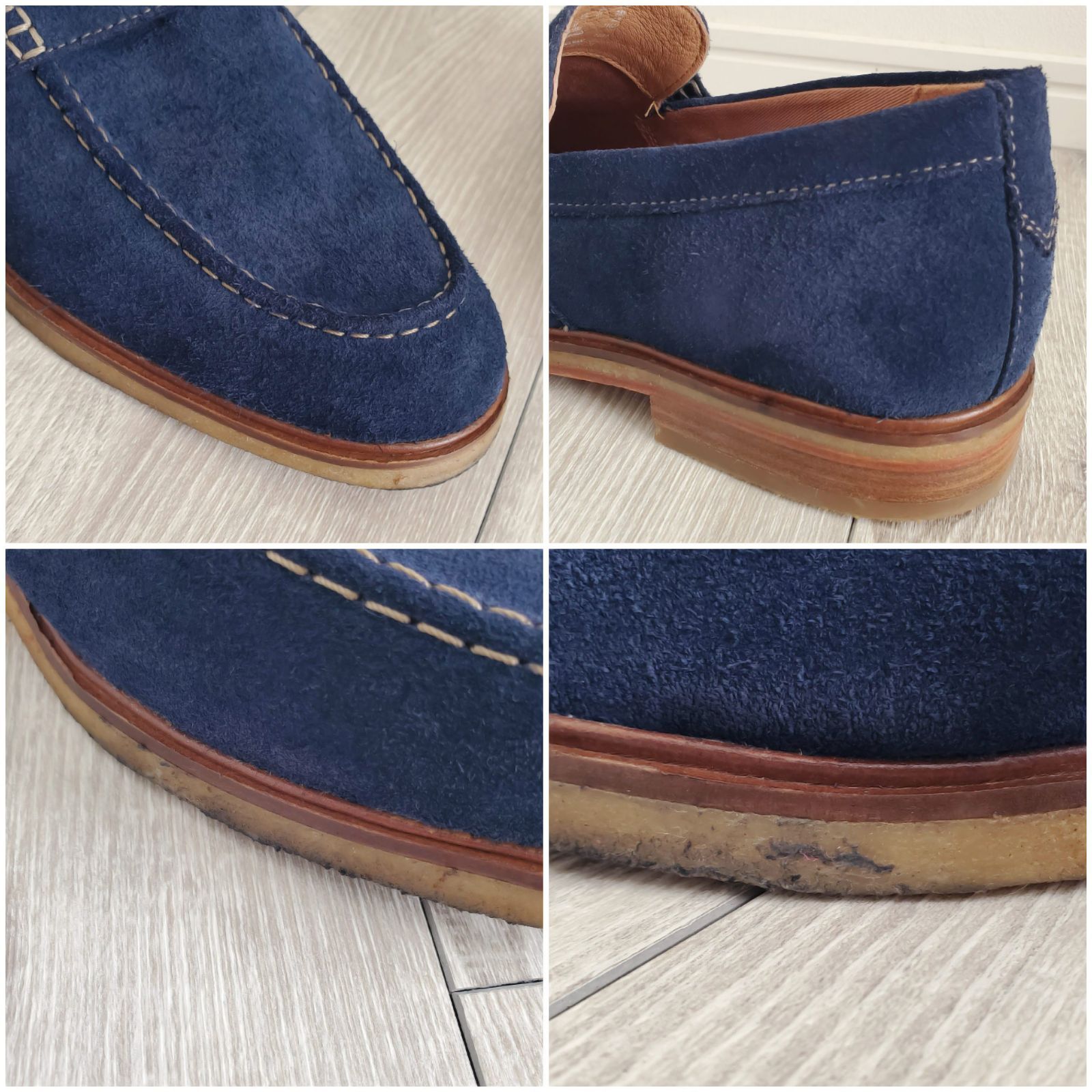  Clarksクラークス 2018年 本革 スエード Clarkdale Flow クラークデールフロー 28 5 cm UK 10 ローファー 紺 ワラビー デザート モカシン ブーツ 定価23100 ローファー ブーツ 革靴