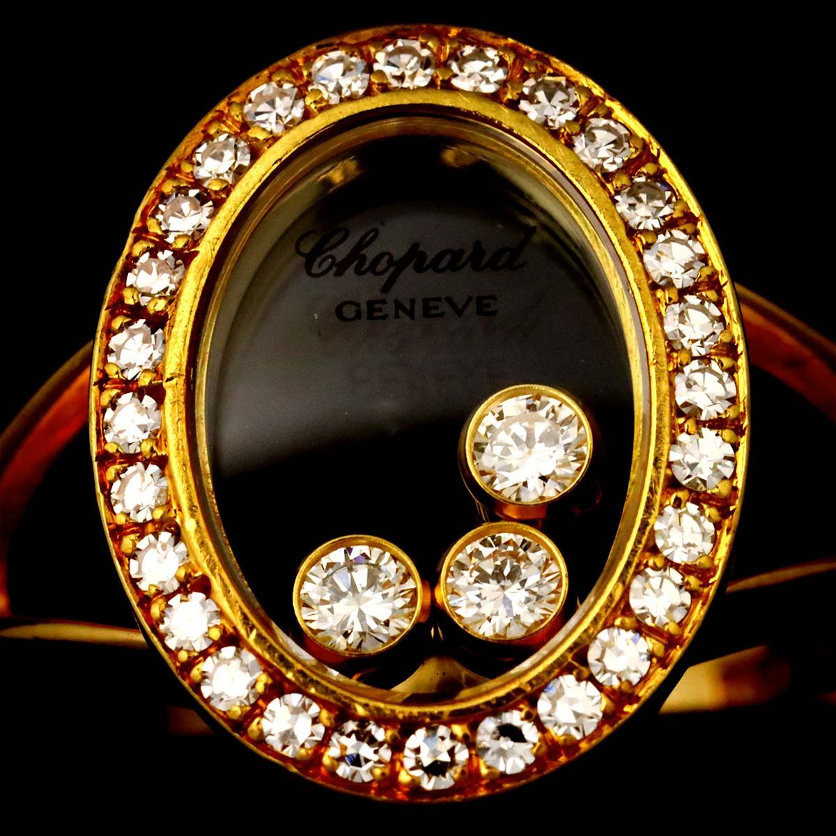ショパール Chopard ハッピーダイヤ 12号 リング ダイヤ K18 YG 750
