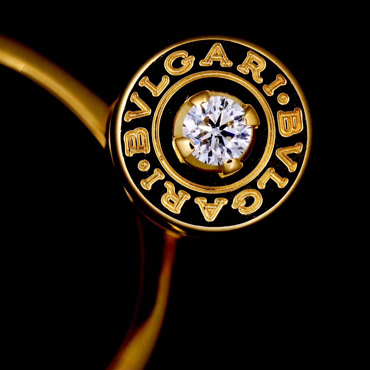ブルガリ BVLGARI ビーゼロワン エレメント 10号 リング ダイヤ K18 YG