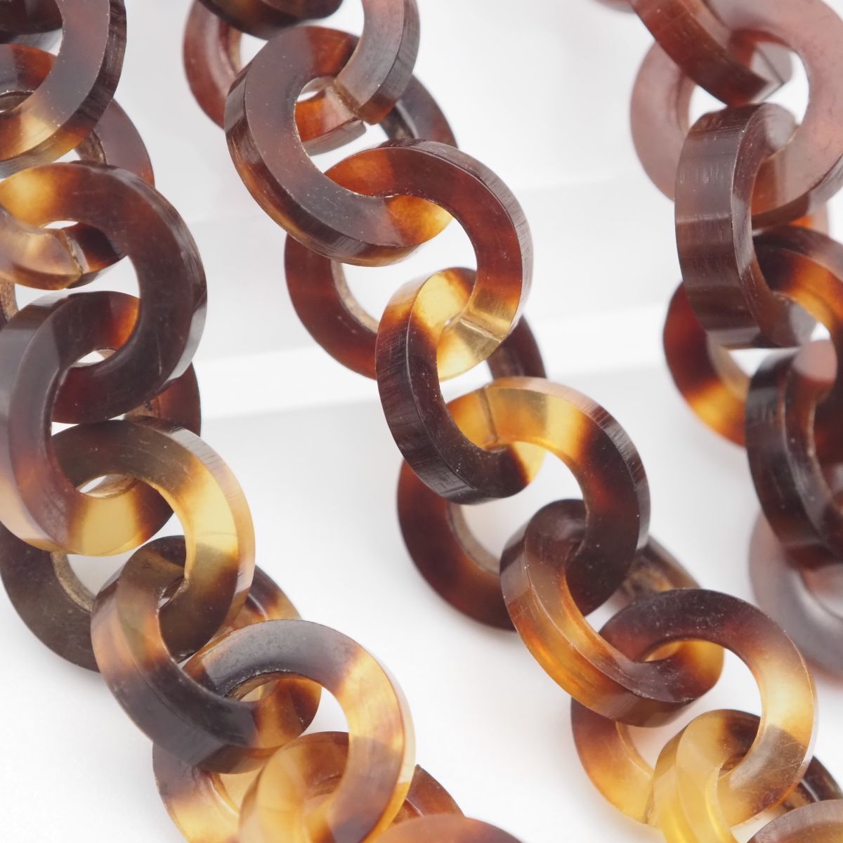 J553 鼈甲 べっ甲 ネックレス チェーン デザイン - メルカリ