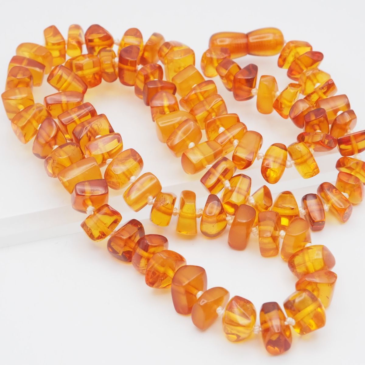 J567 琥珀 コハク アンバー ネックレス デザイン - メルカリ